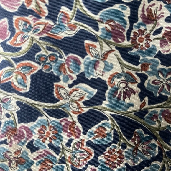 Men’s Silk Neckties Pair Blue Floral Oscar Dela Renta Green Stripe Bocara Preppy - Picture 2 of 7